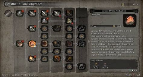 prosthetic tool upgrades sekiro.